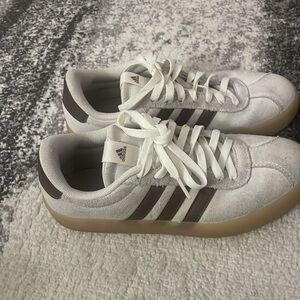 Adidas sneakers in Size 7 in excellent used condition (tan & brown color)
